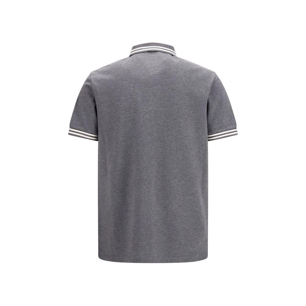 Moncler Gray Cotton Polo Shirt | Regal Royce