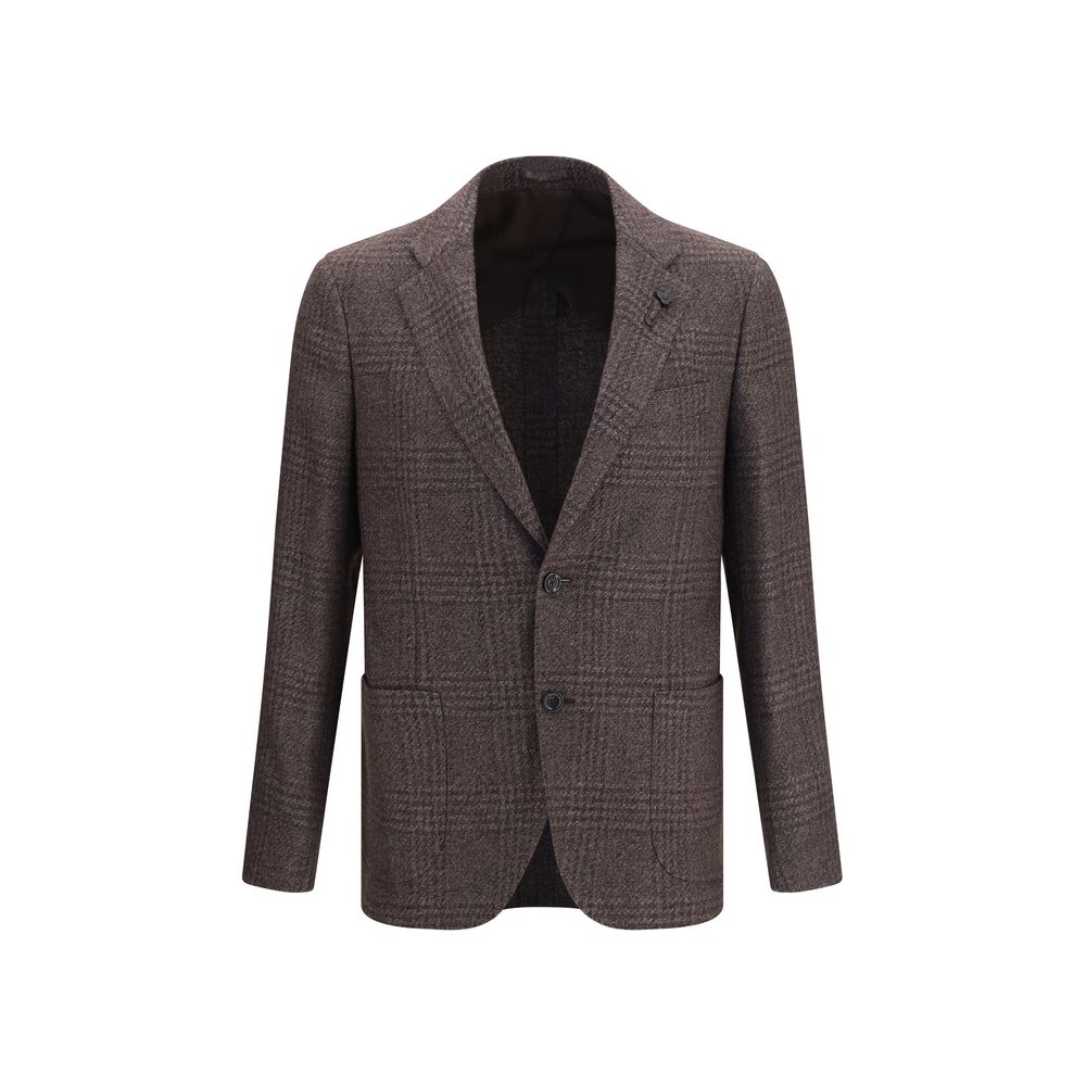 Lardini Brown Wool Oves Aries Blazer | Regal Royce