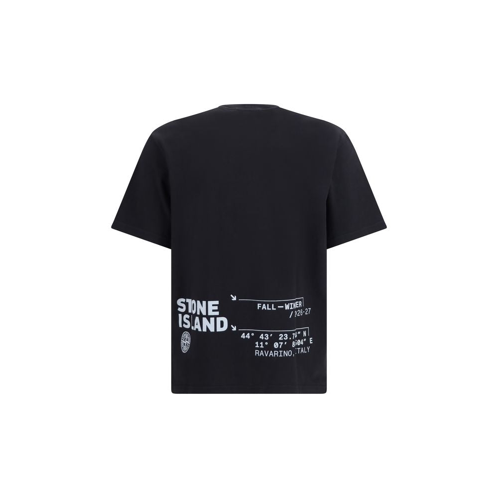 Stone Island Black Cotton T-Shirt | Regal Royce