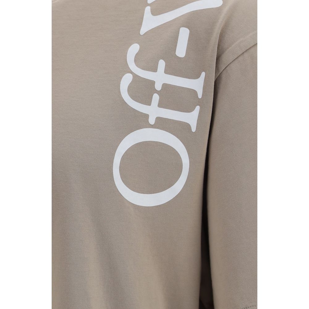 Off-White Beige Cotton T-Shirt | Regal Royce