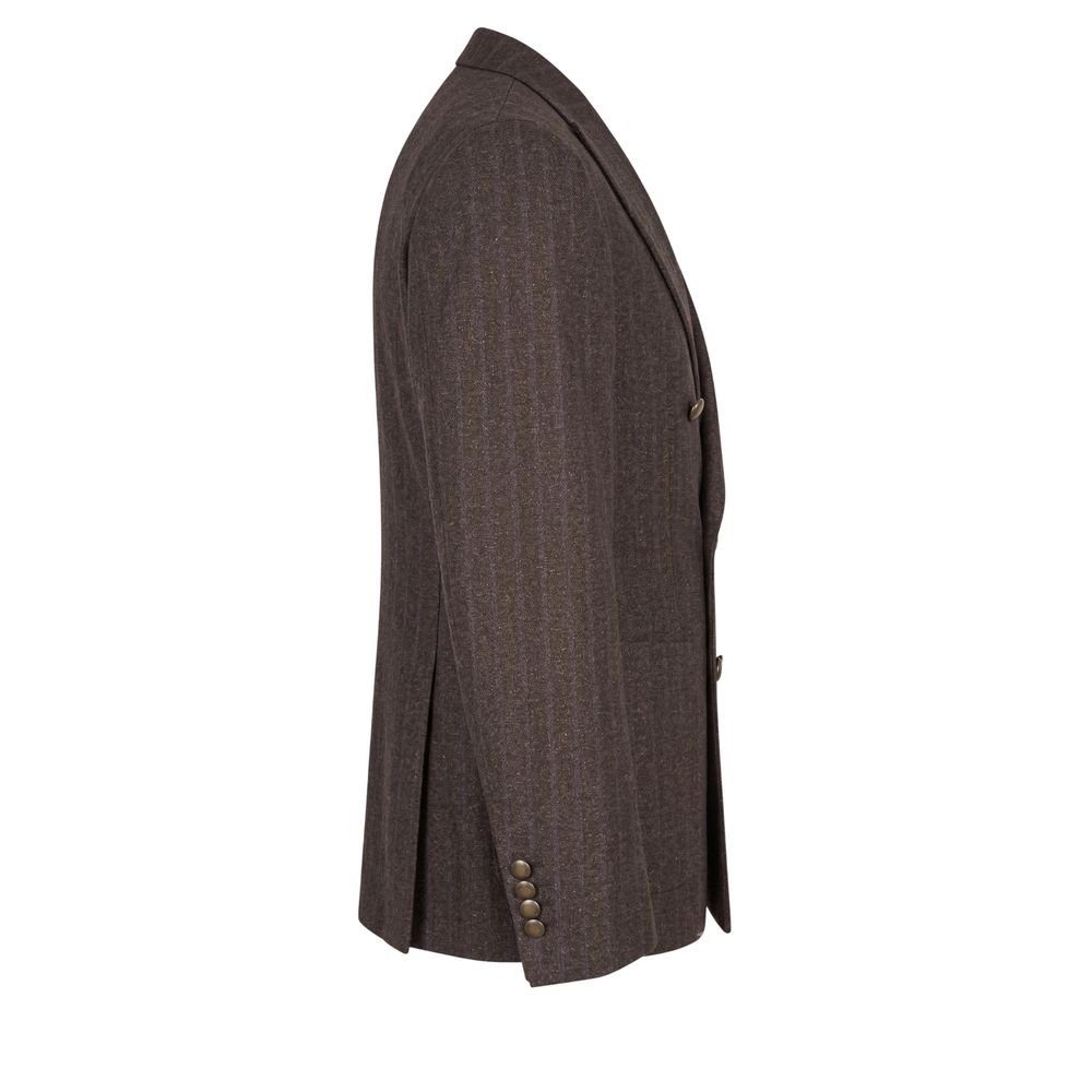Peserico Brown Wool Men Jacket | Regal Royce