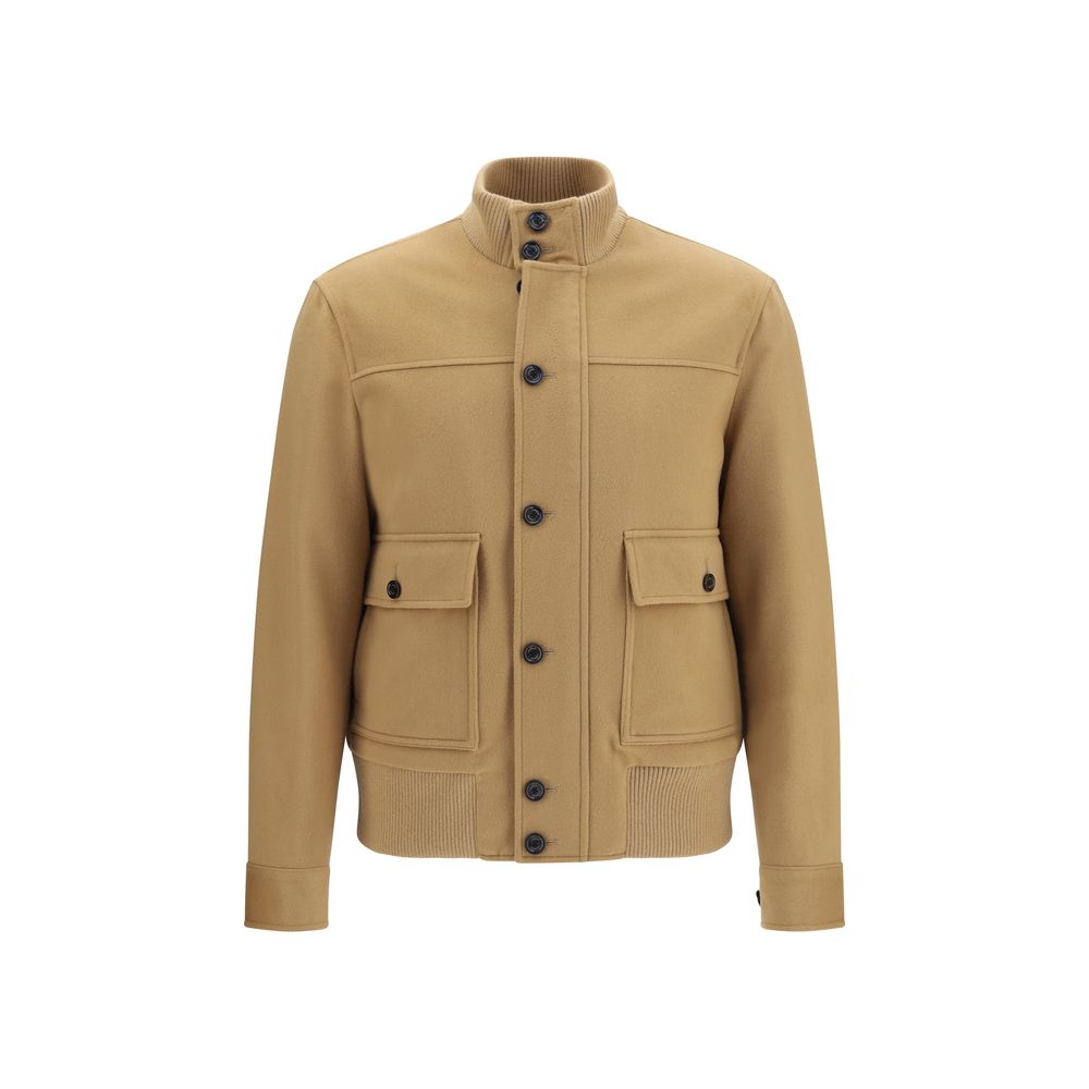Lardini Beige Wool Oves Aries Full-Length Jacket | Regal Royce