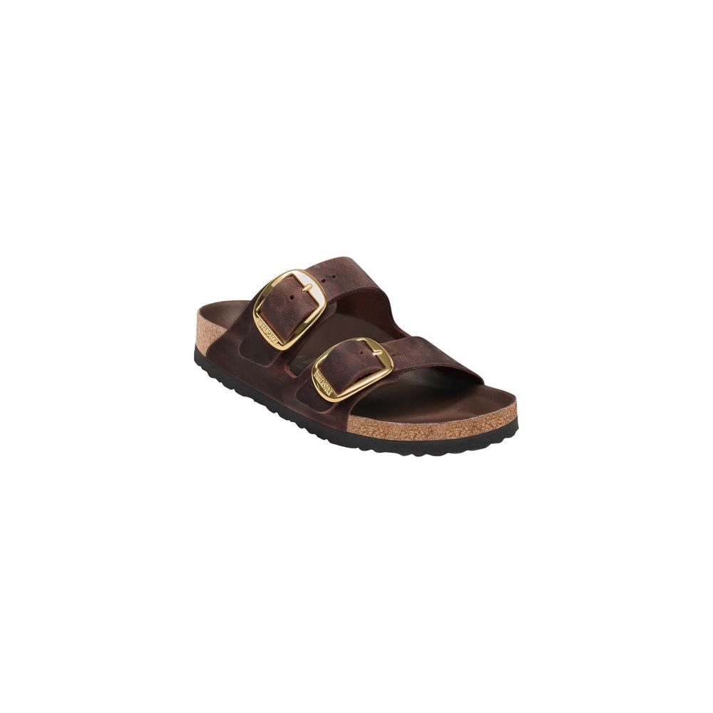 Birkenstock Brown Leather Flat Sandals | Regal Royce