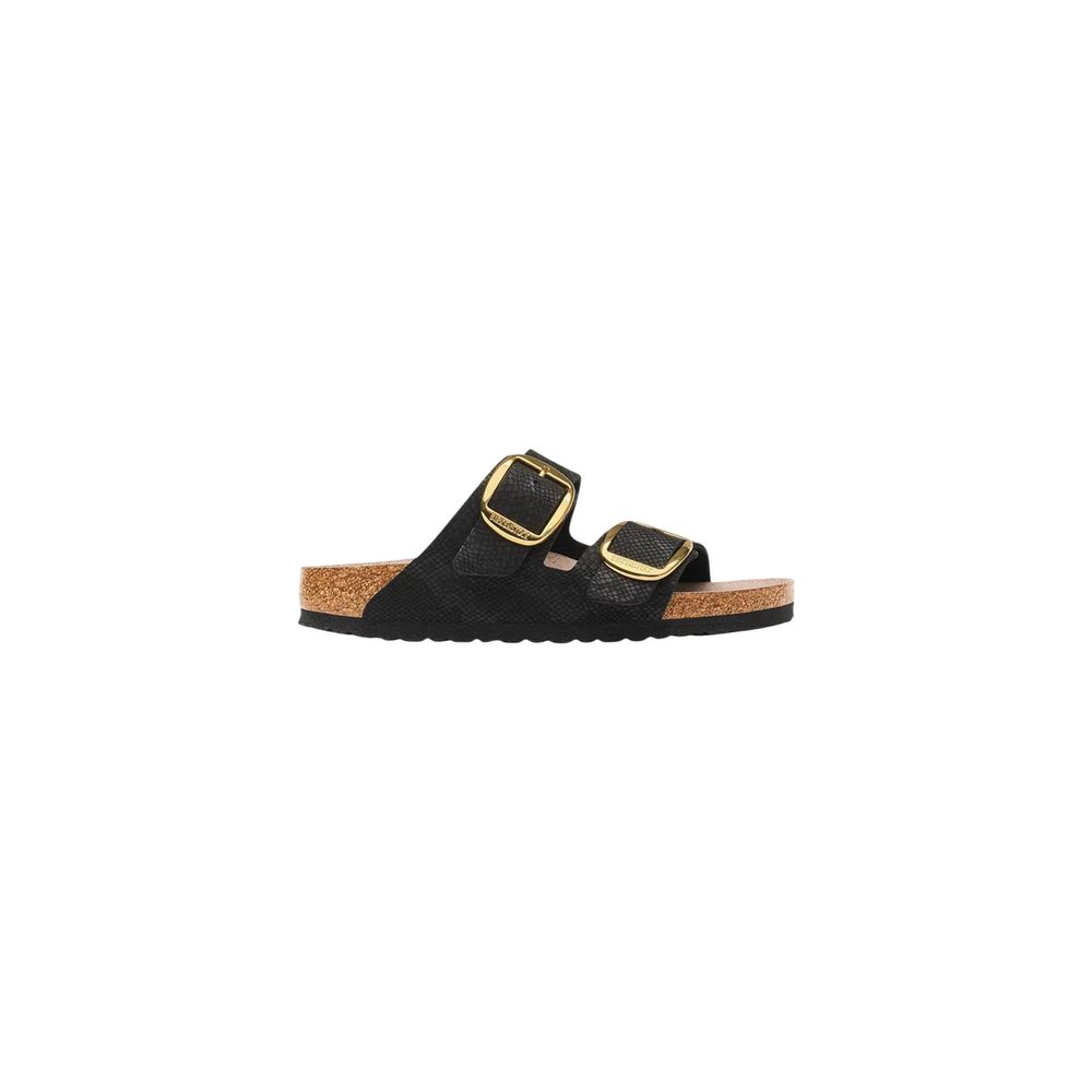 Birkenstock Black Synthetic Flat Sandals | Regal Royce