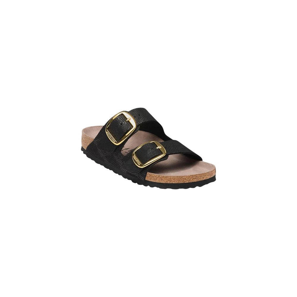 Birkenstock Black Synthetic Flat Sandals | Regal Royce