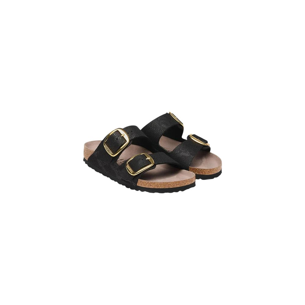 Birkenstock Black Synthetic Flat Sandals | Regal Royce