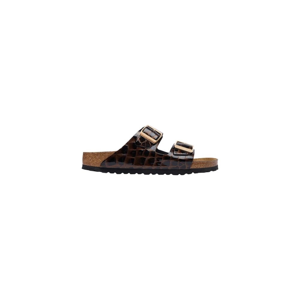 Birkenstock Black Leather Flat Sandals | Regal Royce