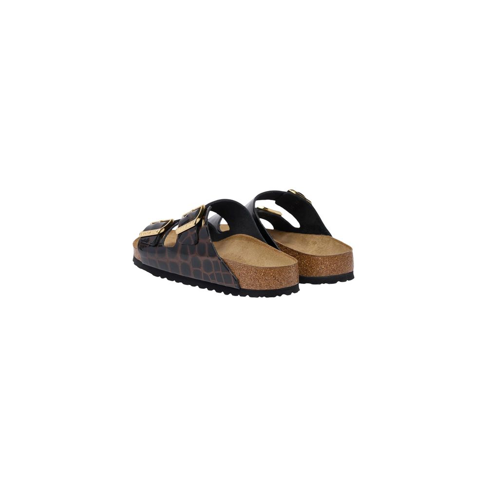 Birkenstock Black Leather Flat Sandals | Regal Royce