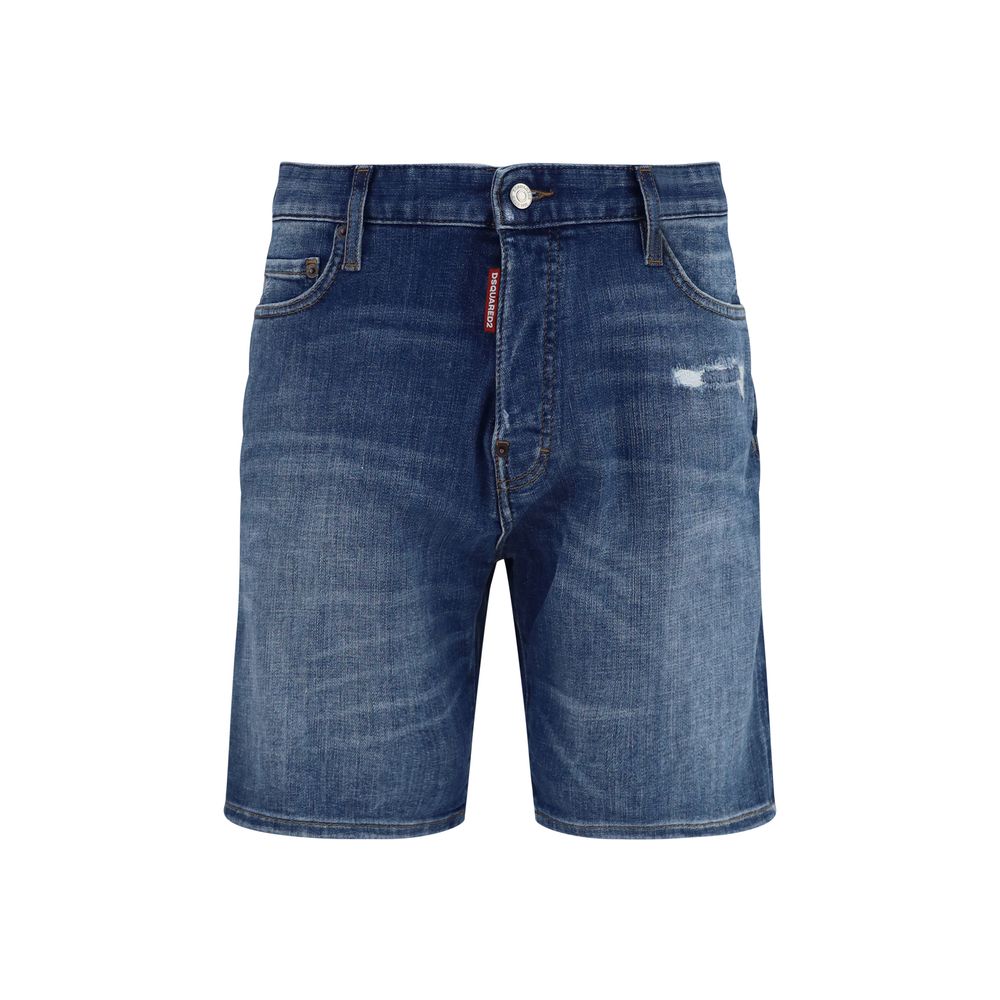 Dsquared² Blue Cotton Bermuda Shorts | Regal Royce
