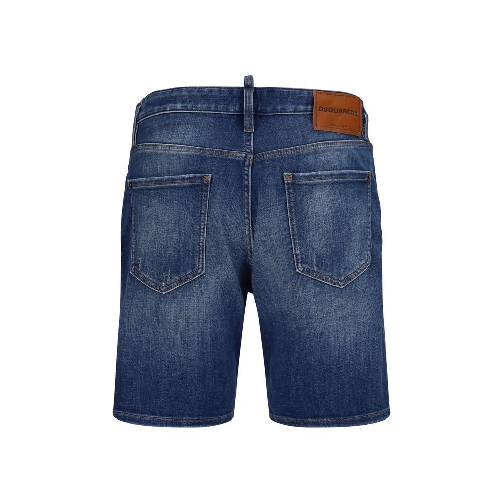 Dsquared² Blue Cotton Bermuda Shorts | Regal Royce