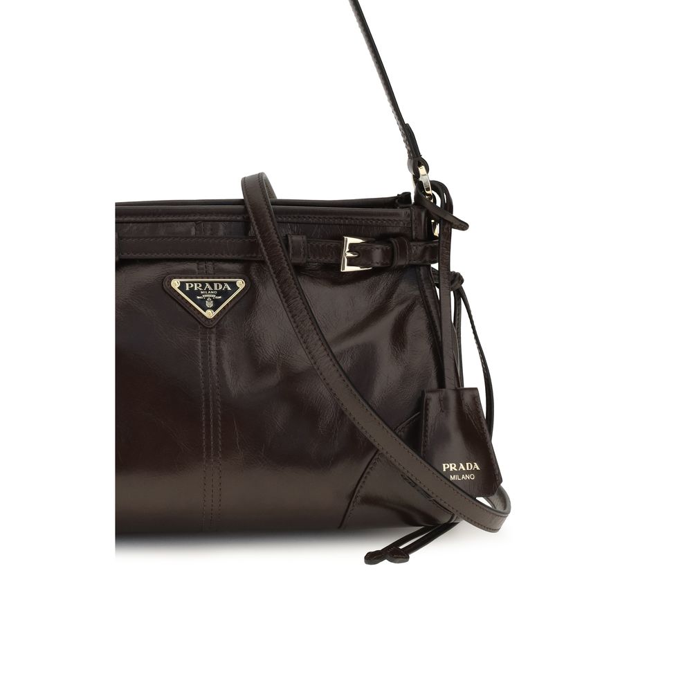 Prada Brown Calf Leather Bos Taurus Handbag | Regal Royce