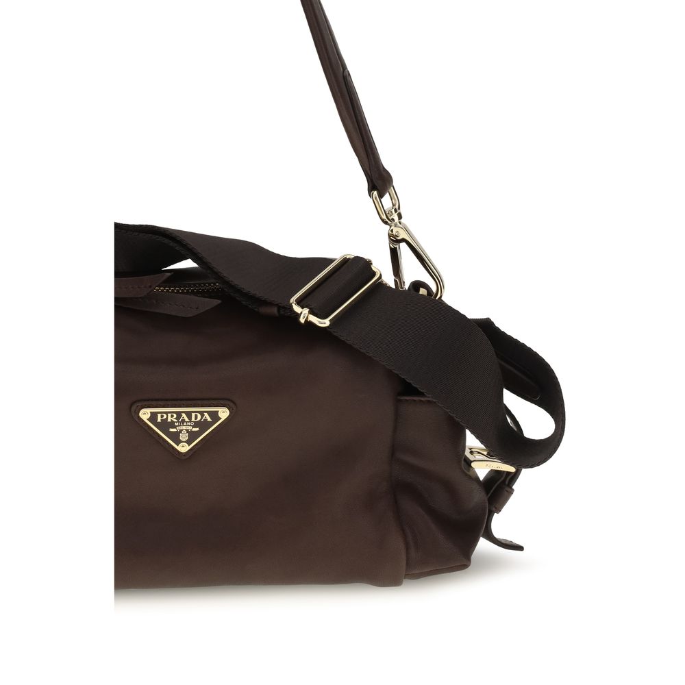 Prada Brown Napa Leather / Calf Bos Taurus Shoulder Bag | Regal Royce