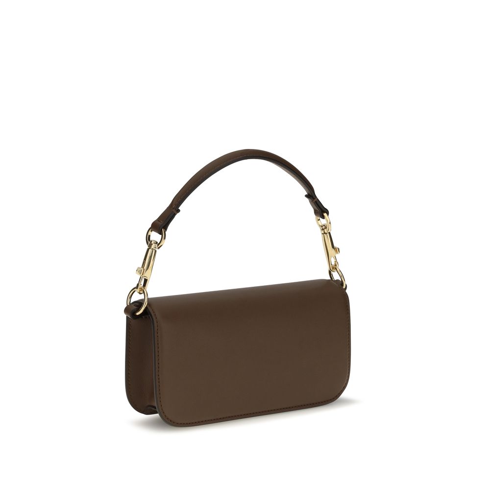 Valentino Garavani Brown Calf Leather Bos Taurus Shoulder Bag | Regal Royce