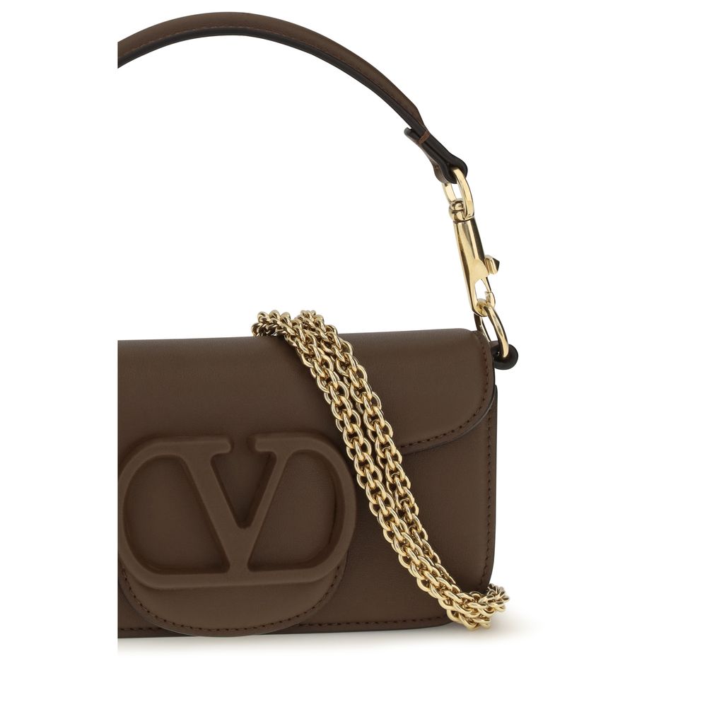 Valentino Garavani Brown Calf Leather Bos Taurus Shoulder Bag | Regal Royce