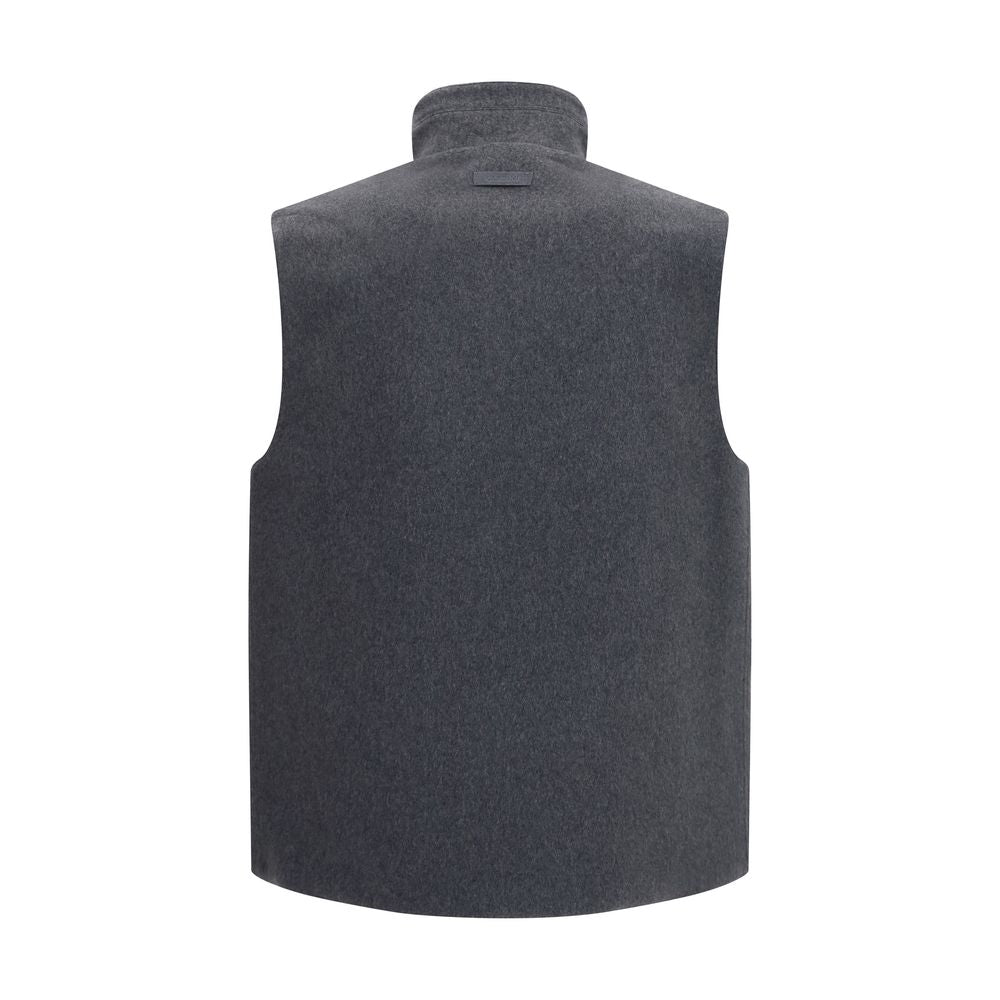 Lardini Gray Wool Oves Aries Sleeveless Jacket | Regal Royce