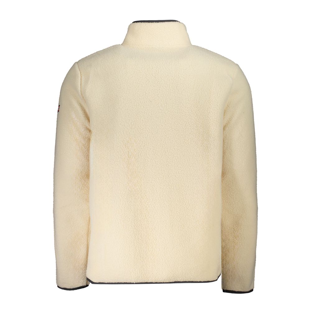 Norway 1963 Beige Polyester Men Sweater with Multiple Pockets | Regal Royce