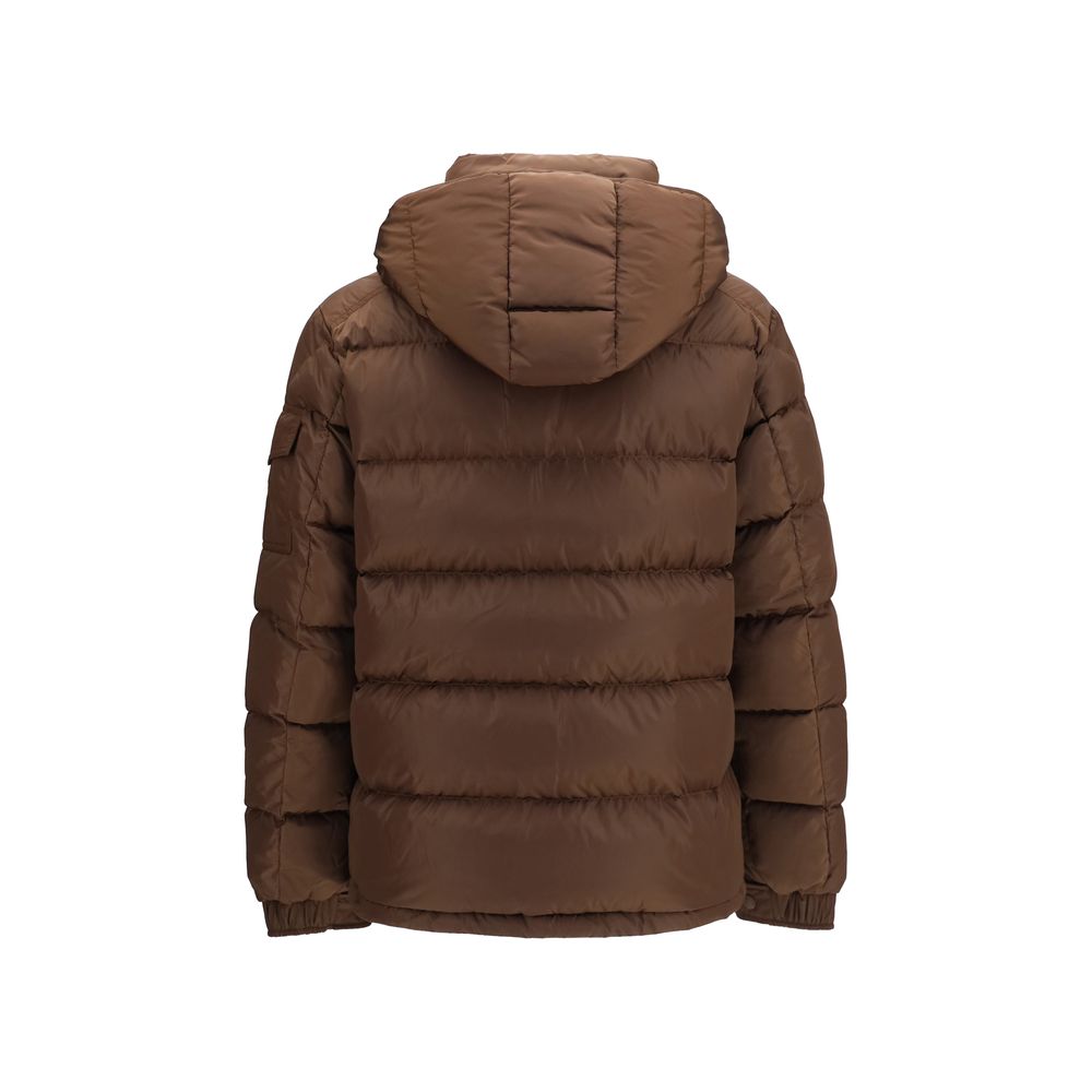 Moncler Brown Polyamide Full-Length Jacket | Regal Royce