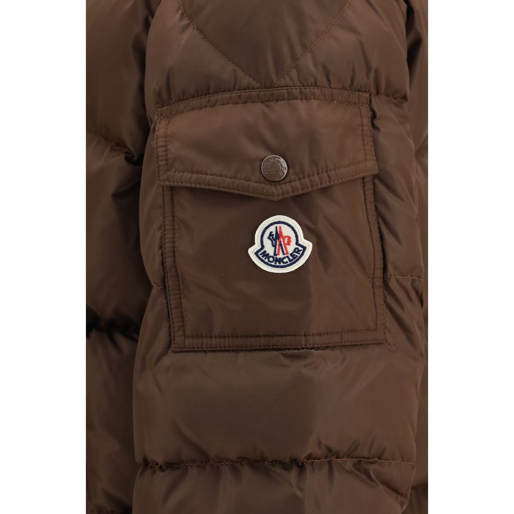 Moncler Brown Polyamide Full-Length Jacket | Regal Royce
