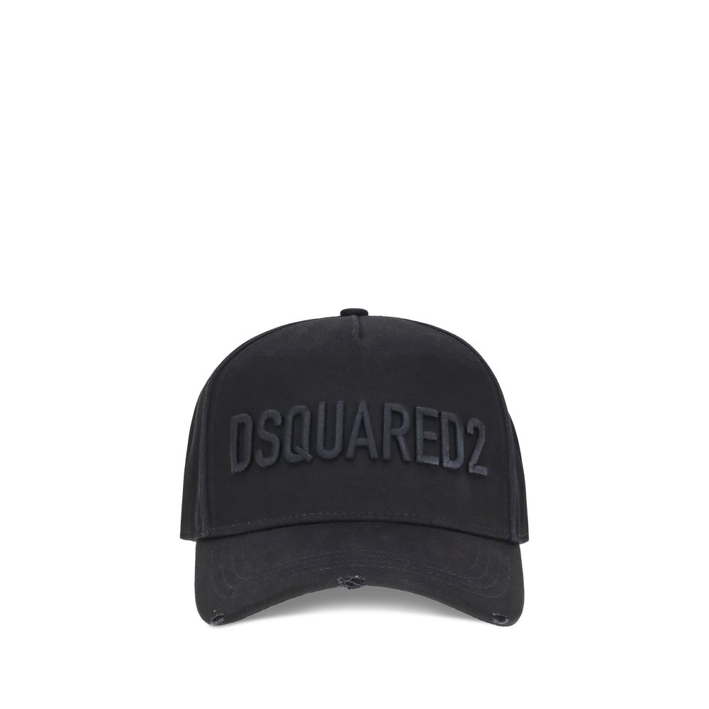 Dsquared² Black Cotton Cap (Baseball Hat) | Regal Royce