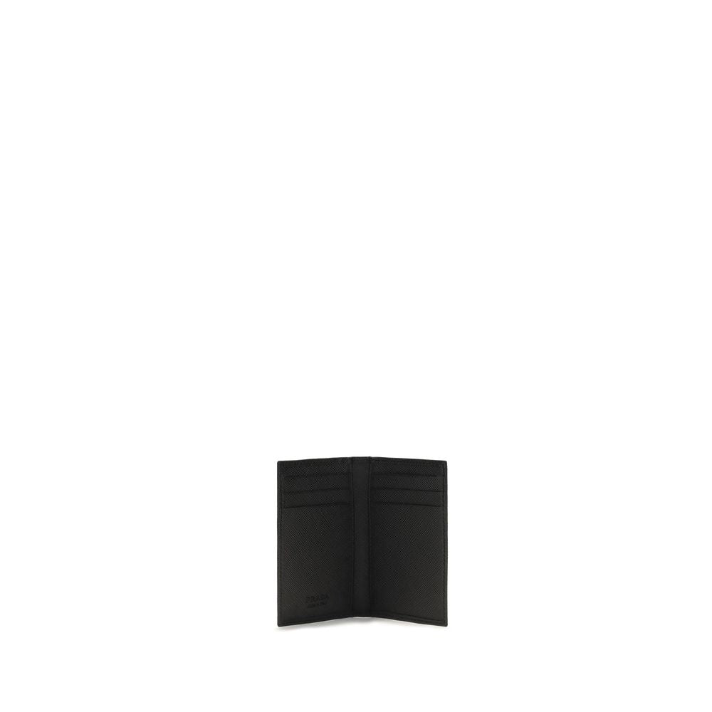 Prada Black Calf Leather Bos Taurus Wallet | Regal Royce