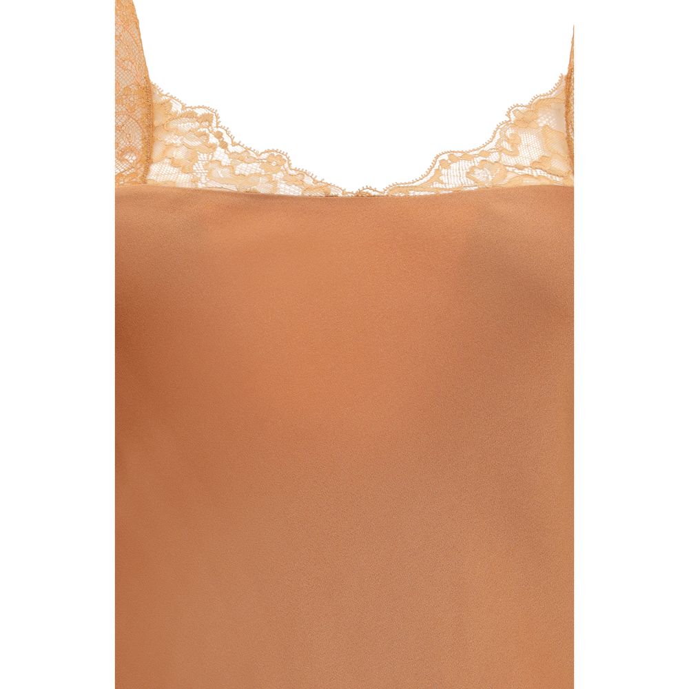 Forte_Forte Beige Acetate Long Dress | Regal Royce