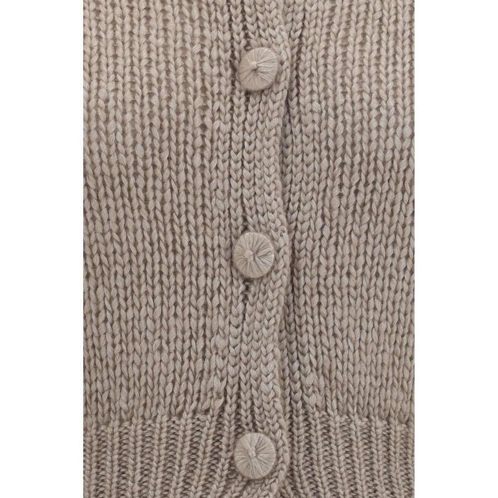 Forte_Forte Beige Silk Cardigan | Regal Royce