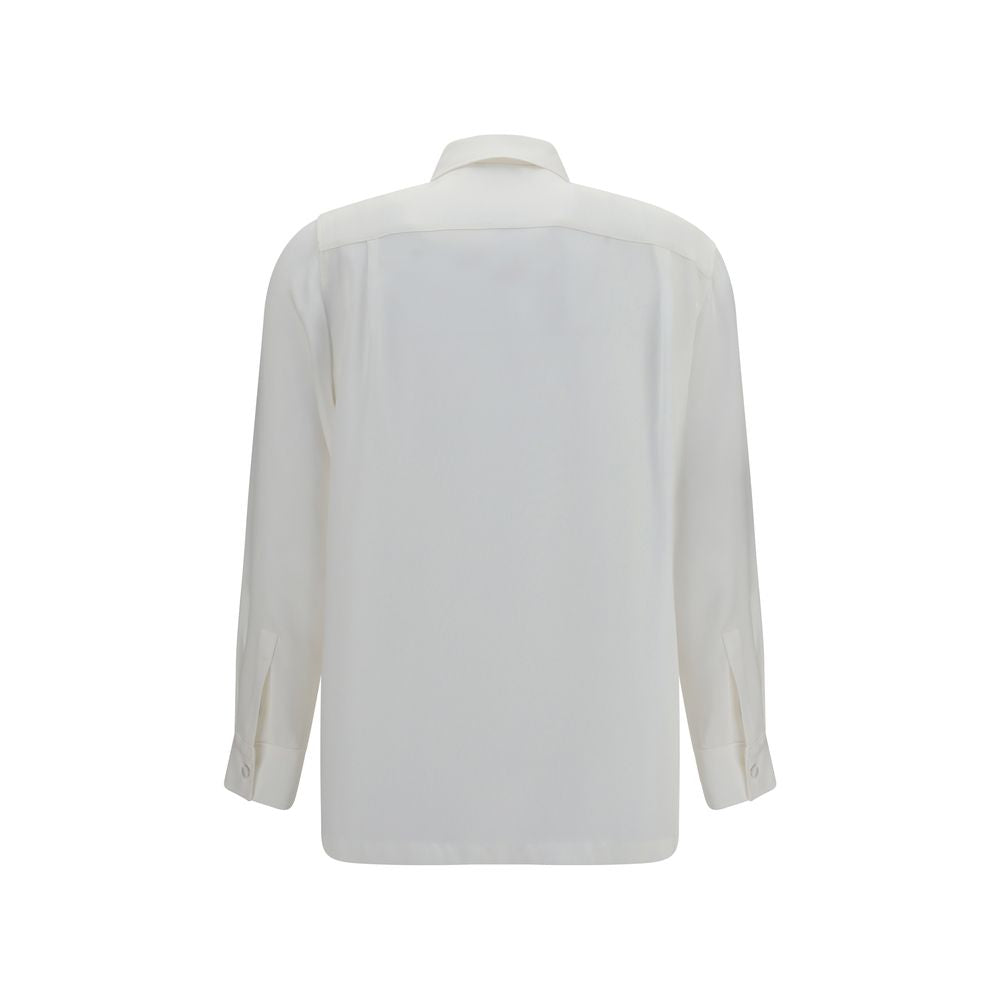 Max Mara White Silk Dress Shirt | Regal Royce