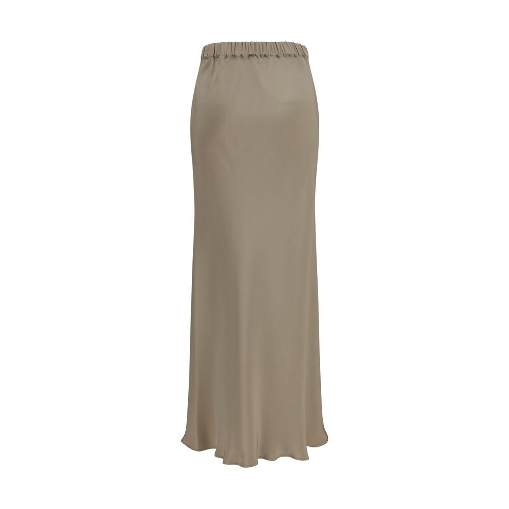 Max Mara Beige Silk Long Skirt | Regal Royce