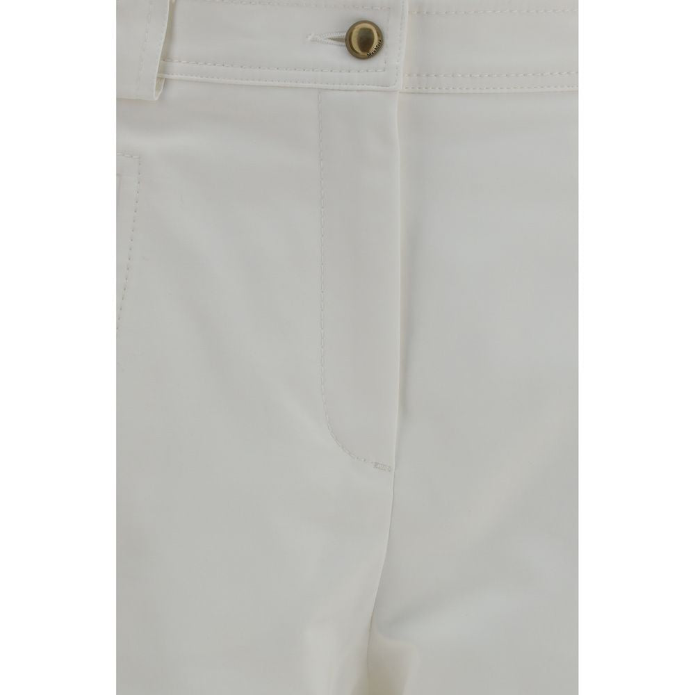Max Mara White Cotton Cropped Pants | Regal Royce