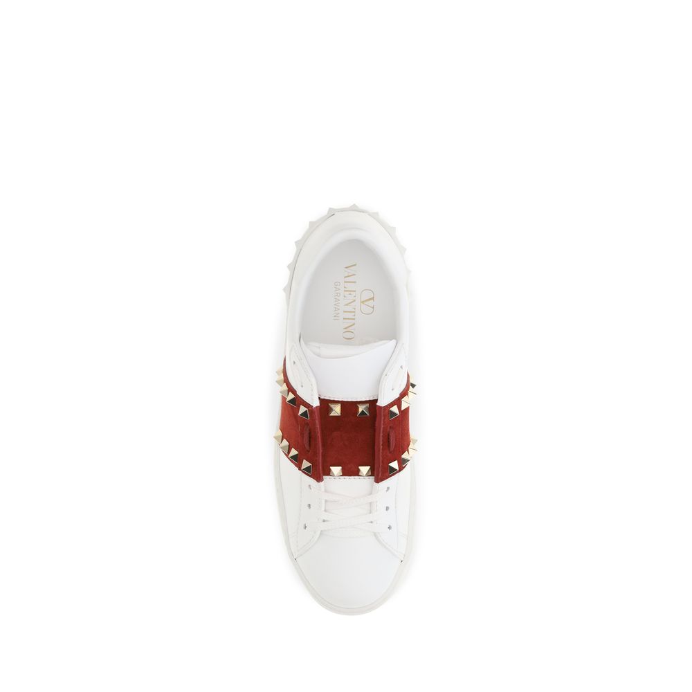 Valentino Garavani White Calf Leather Bos Taurus Low Top Sneakers | Regal Royce