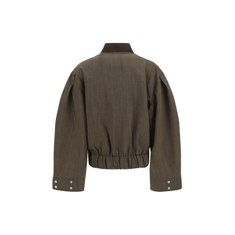 Ganni Bicolor Wool Oves Aries Bomber | Regal Royce