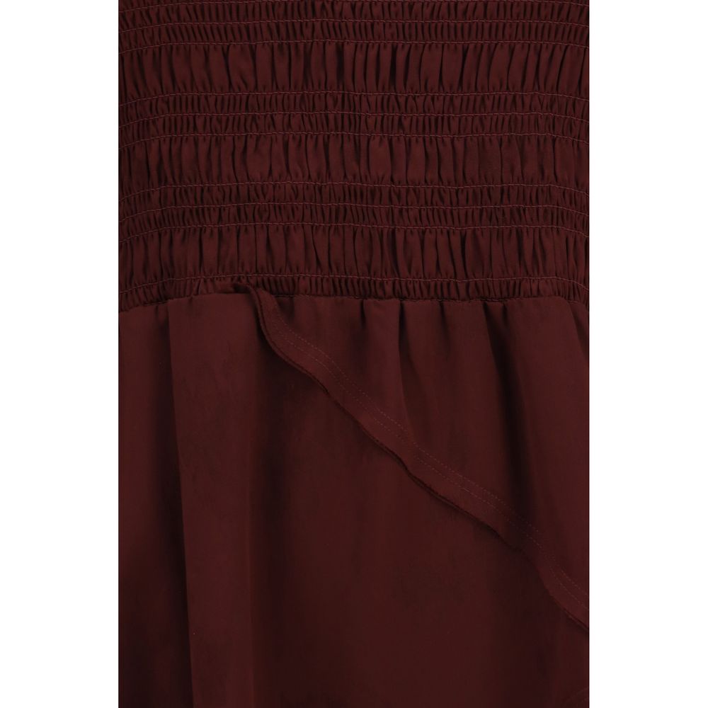 Ganni Bordeaux Acetate Casual Dress | Regal Royce