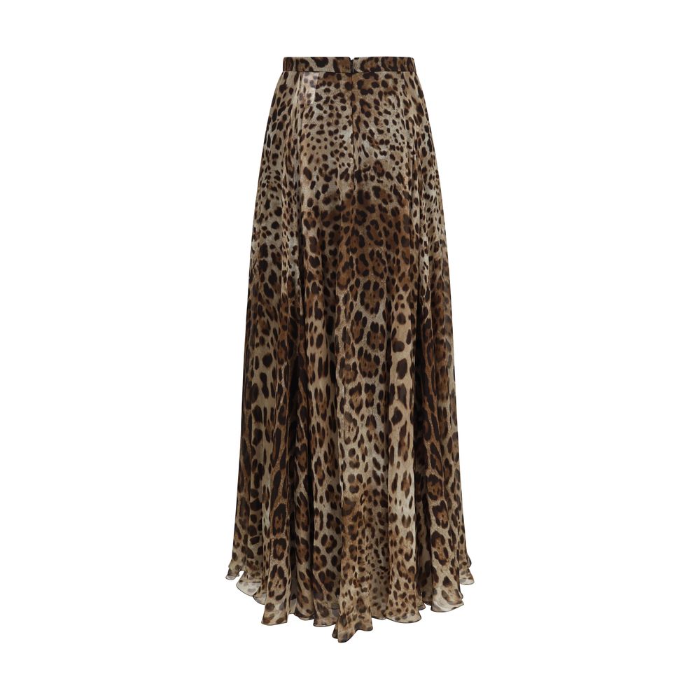 Dolce & Gabbana Beige Silk Long Skirt | Regal Royce