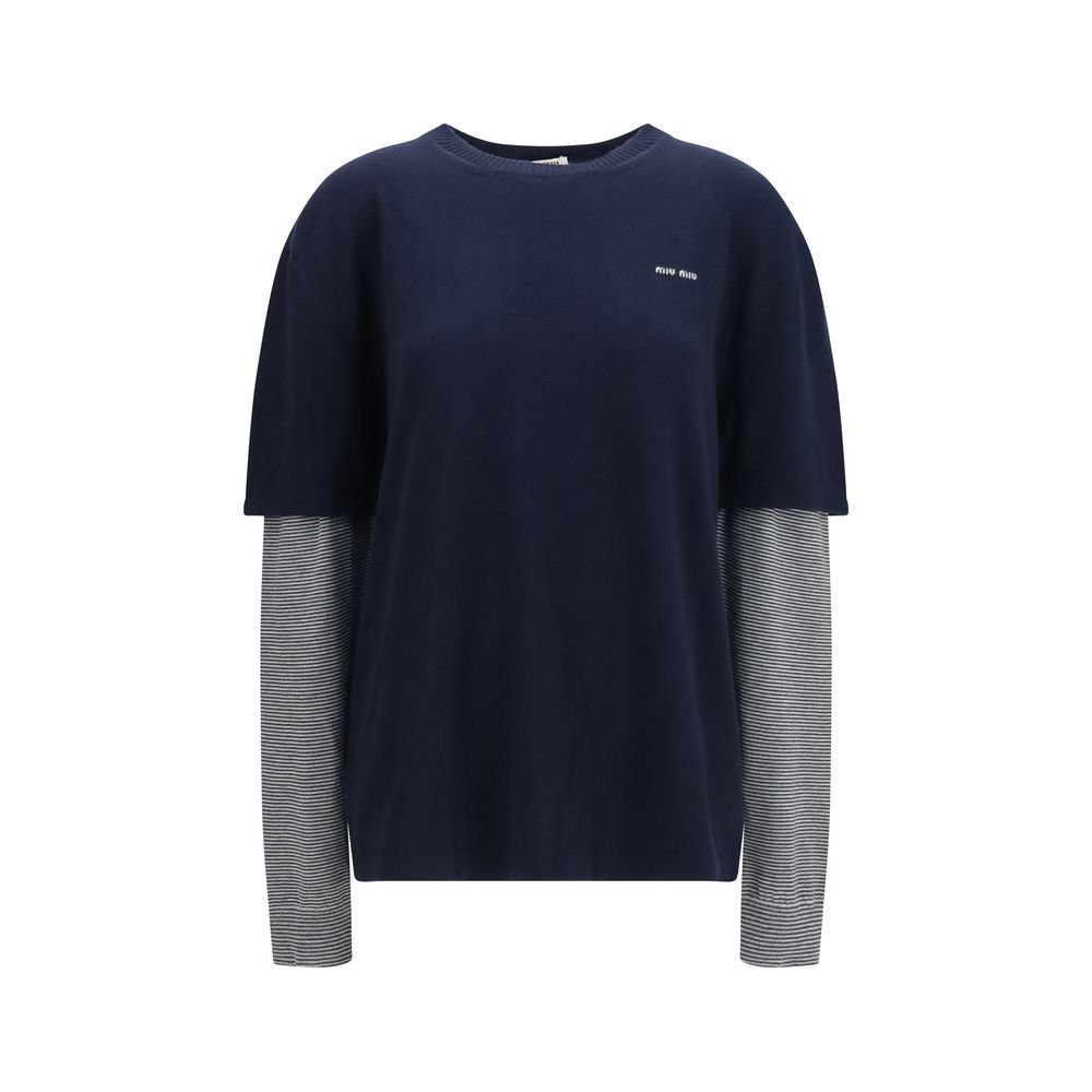 Miu Miu Blue Wool Oves Aries Sweatshirt | Regal Royce