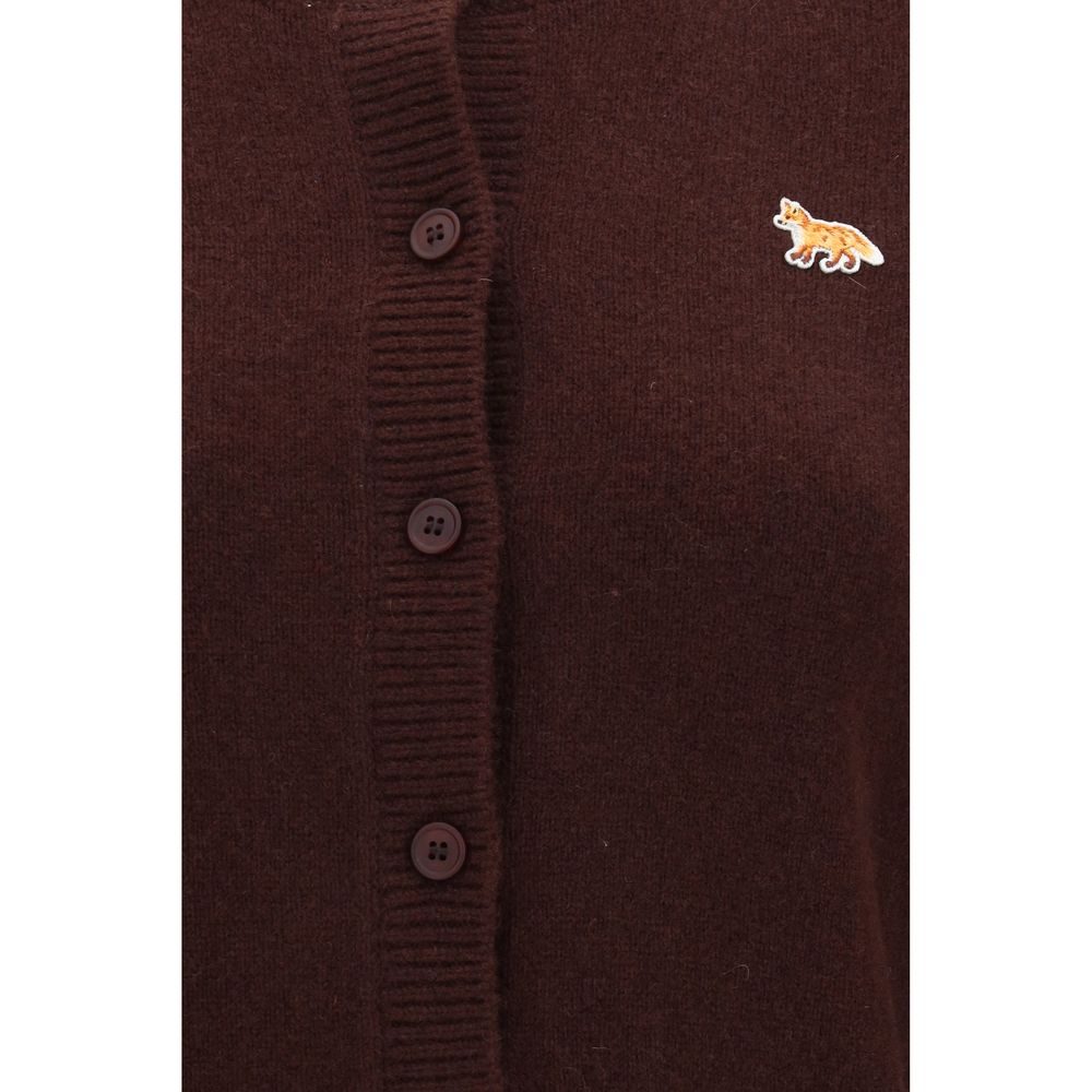 Maison Kitsuné Brown Wool Oves Aries Cardigan | Regal Royce