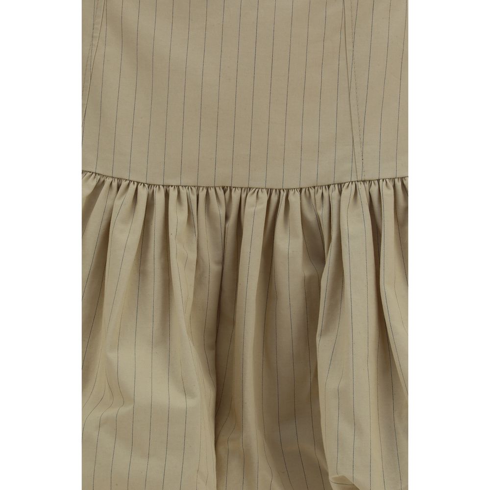 Ganni Beige Cotton Mini Skirt | Regal Royce