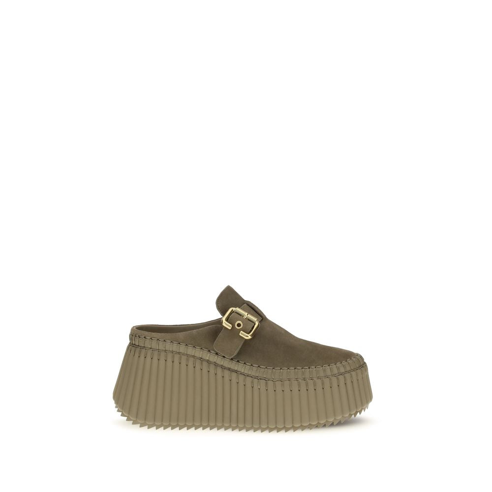 Chloé Bicolor Calf Leather Bos Taurus Mules | Regal Royce