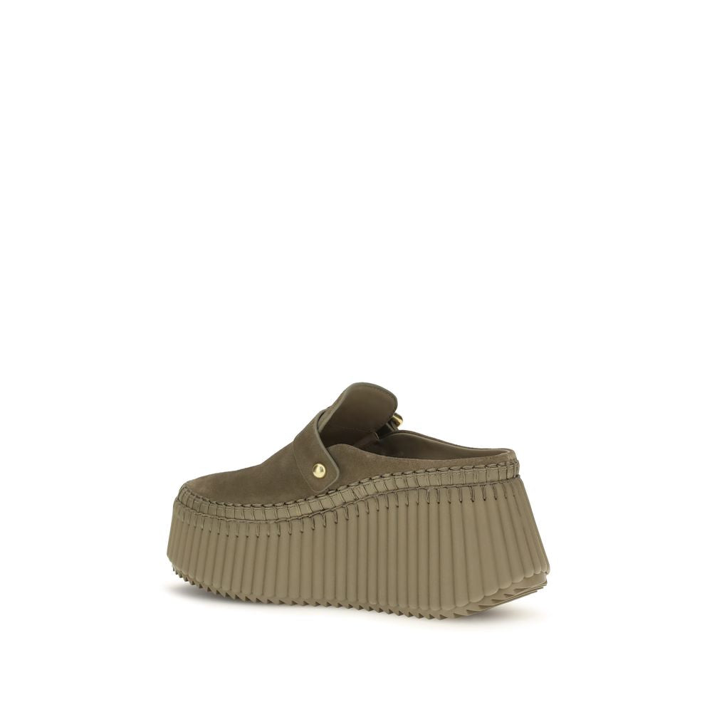 Chloé Bicolor Calf Leather Bos Taurus Mules | Regal Royce