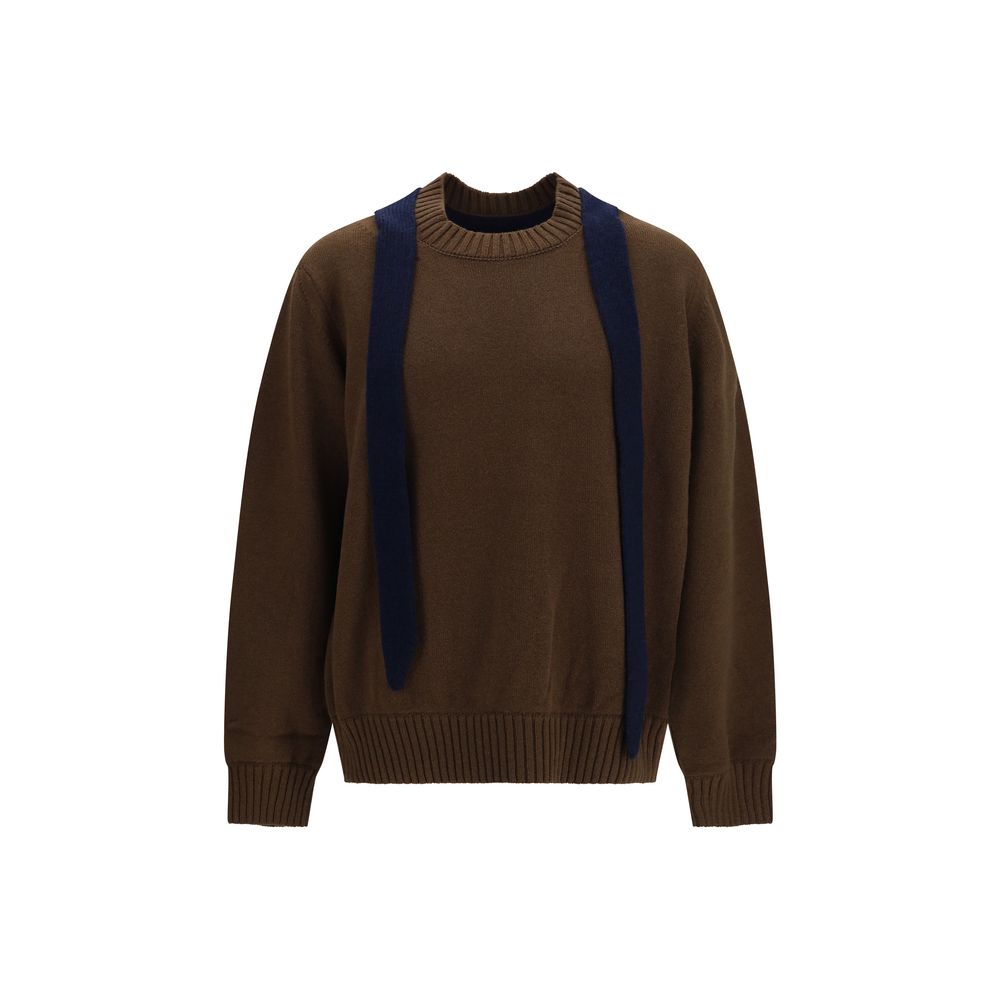 Sacai Brown Wool Oves Aries Sweatshirt | Regal Royce