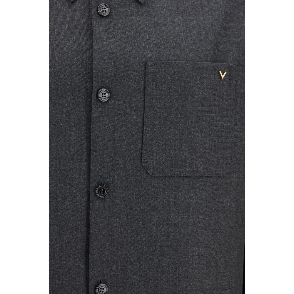 Valentino Garavani Gray Polyester Full-Length Jacket | Regal Royce