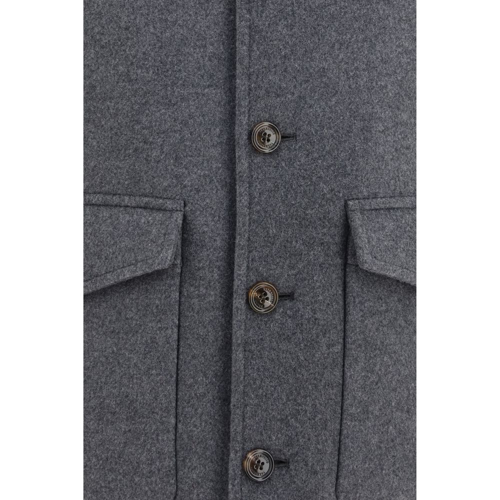 Valentino Garavani Gray Wool Oves Aries Jacket | Regal Royce