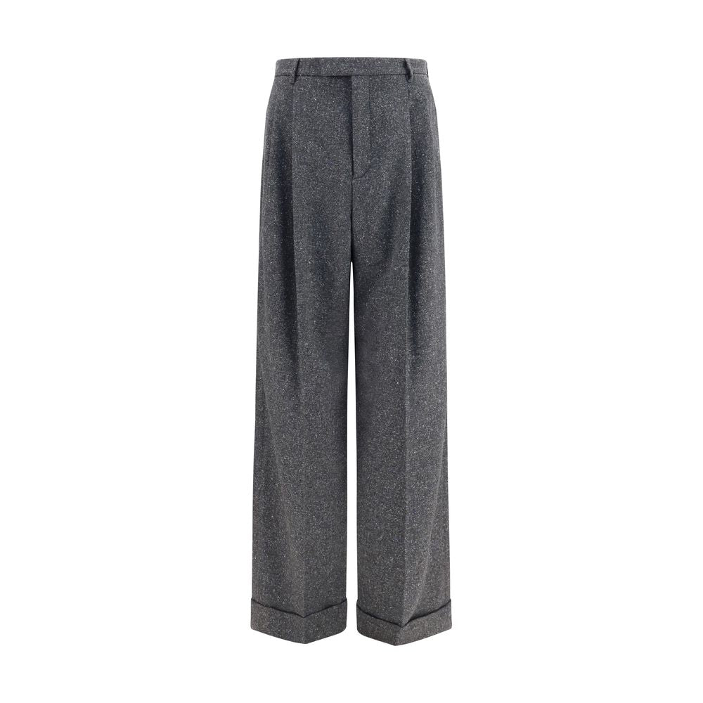 Valentino Garavani Gray Wool Oves Aries Pants | Regal Royce