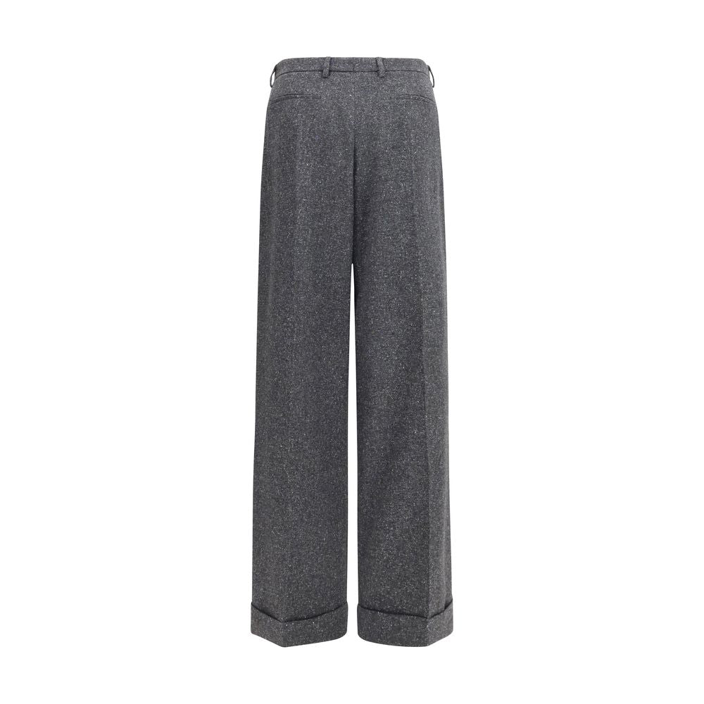 Valentino Garavani Gray Wool Oves Aries Pants | Regal Royce