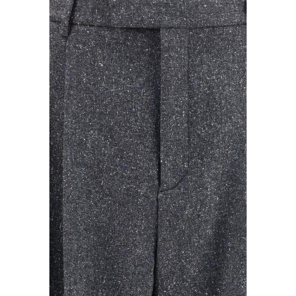 Valentino Garavani Gray Wool Oves Aries Pants | Regal Royce