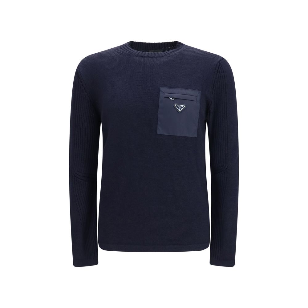 Prada Blue Wool Oves Aries Sweatshirt | Regal Royce