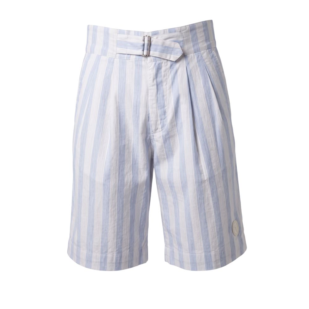 Trussardi Jeans White Cotton Men Short | Regal Royce