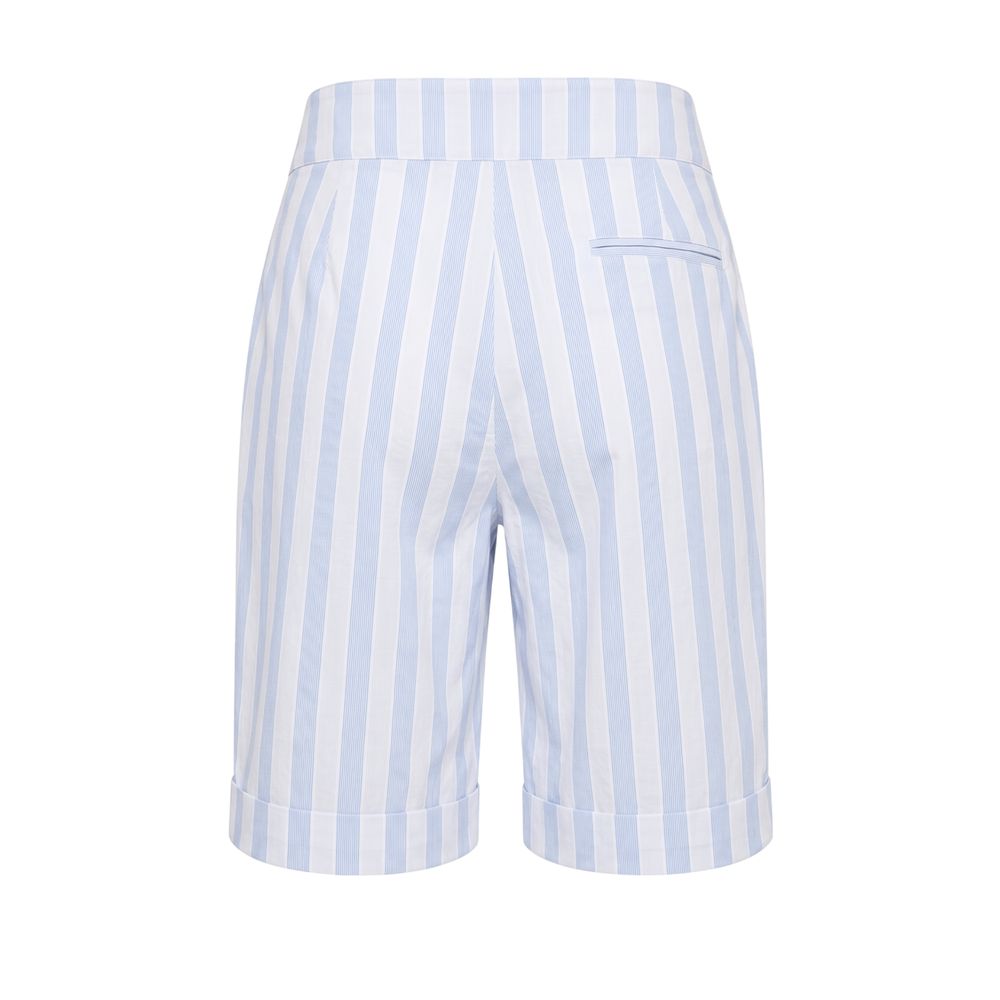 Trussardi Jeans White Cotton Men Short | Regal Royce