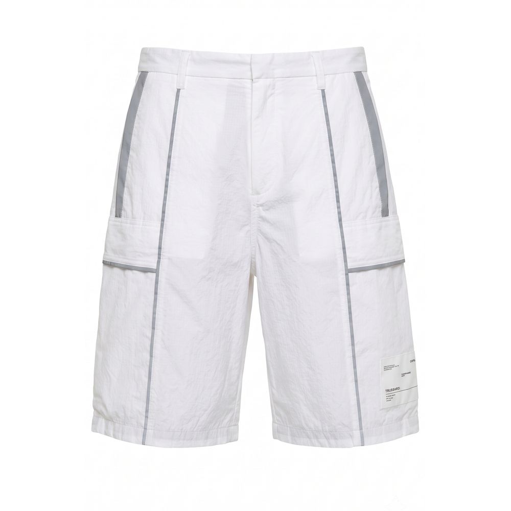 Trussardi Jeans White Polyamide Men Shorts | Regal Royce