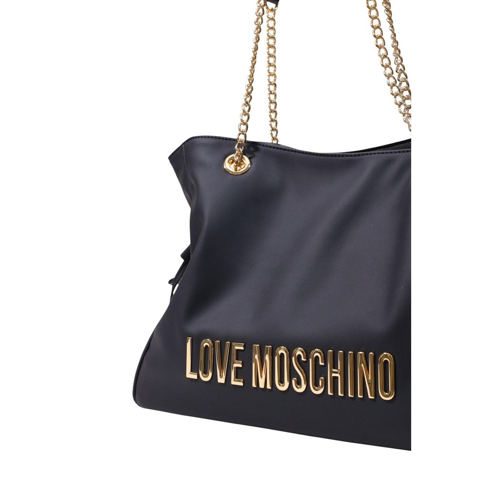 Love Moschino Black Polyester Handbag | Regal Royce