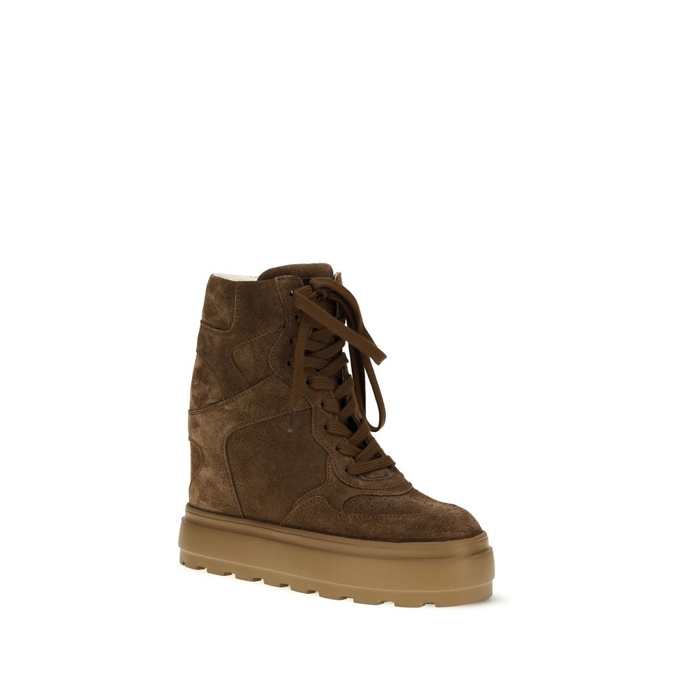 Casadei Brown Rubber Chunky Sneakers | Regal Royce